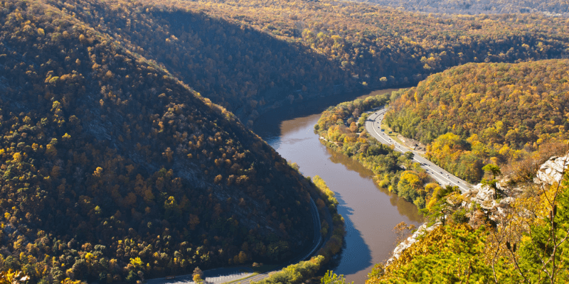 view of delaware water gap