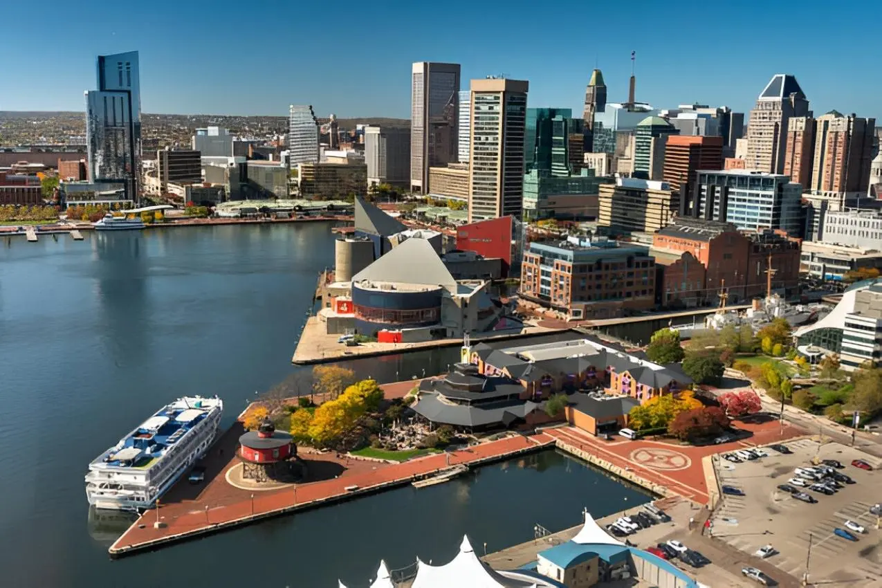 A view of Baltimore from above